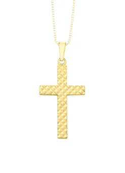 Kreuz-Anhänger mit Diamantmuster