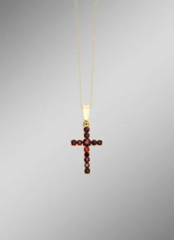 Kreuz-Anhänger mit Granat