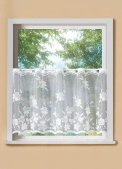 Kurzstore Blumenranke mit Stangendurchzug