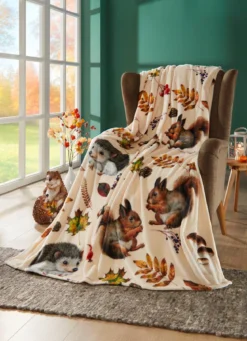 Kuschelige Wohndecke aus Microfaser-Flanell