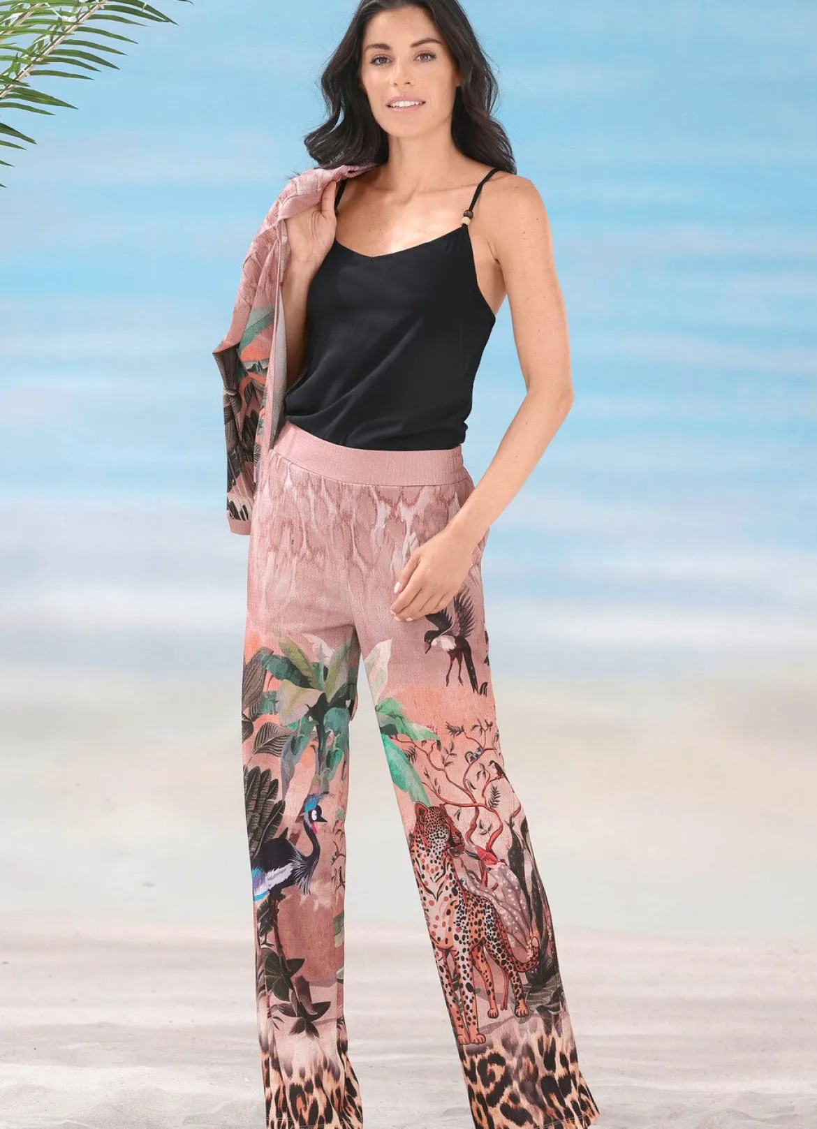 Laurina Hose mit farbbrillantem Druckdessin