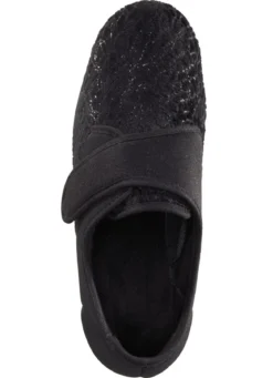 Laurina, klassische Damen-Klettschuhe, mit elastischem Samt