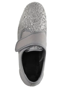Laurina, klassische Damen-Klettschuhe, mit elastischem Samt