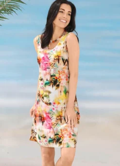 Laurina Kleid mit farbbrillantem Druckdessin