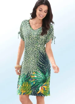 Laurina Kleid mit farbbrillantem Druckdessin
