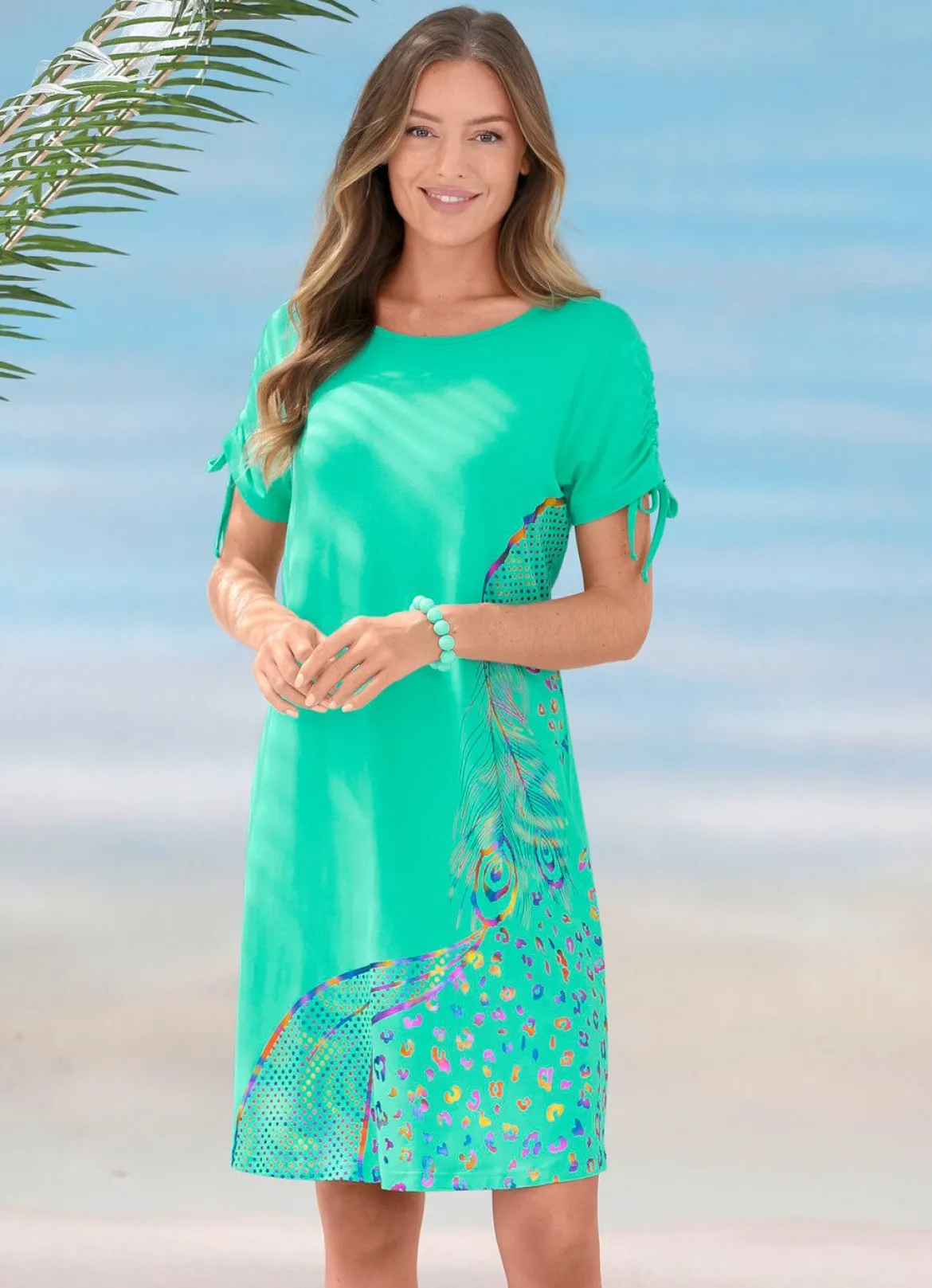 Laurina Kleid mit schimmerndem Druck