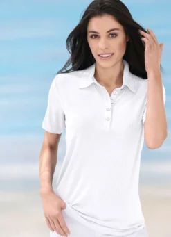 Laurina Poloshirt mit Knopfleiste