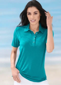 Laurina Poloshirt mit Knopfleiste