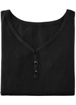 Laurina Trägershirt mit Zierknopfleiste