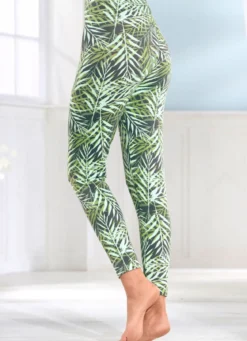 Laurina Zweierpack Leggings mit Gummizug im Bund