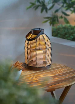 LED-Solar-Korbleuchte