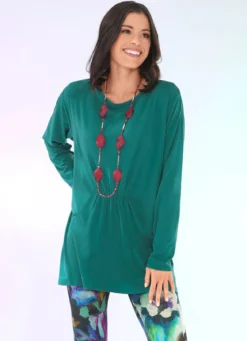 Longshirt mit Raffung in 3 Farben