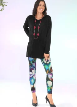 Longshirt mit Raffung in 3 Farben