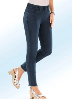 Magic-Jeans mit angesagtem Fransensaum