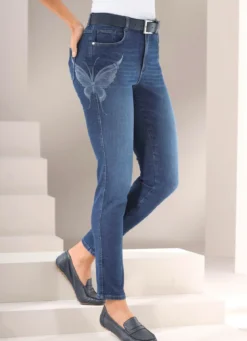 Magic-Jeans mit Schmetterlingswascheffekt