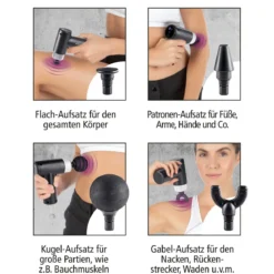Massagegerät Mini-Gun, 5-teilig