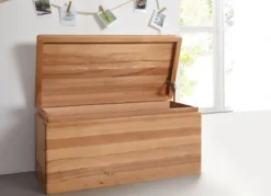 Massivholz Truhe mit gerundeten Ecken und Kanten