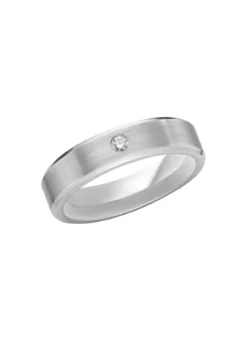 Mattierter Trauring in Silber 925/- fein