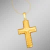Mattierter und diamantierter Kreuz-Anhänger