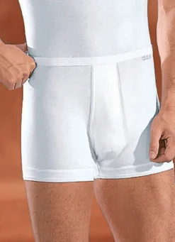 Mey Noblesse Zweierpack Unterhosen aus Feinripp mit Eingriff, weiß