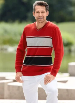 Moderner V-Pullover
