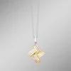 Modischer Knoten-Anhänger in Tricolor mit Ankerkette