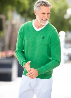 Modischer V-Pullover in 6 Farben
