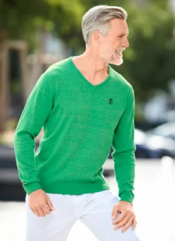 Modischer V-Pullover in 6 Farben