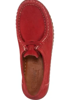 Mokassin-Schnürschuh aus Rind-Nubukleder