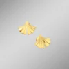 Natürliche Eleganz: Ohrstecker Ginkgoblatt