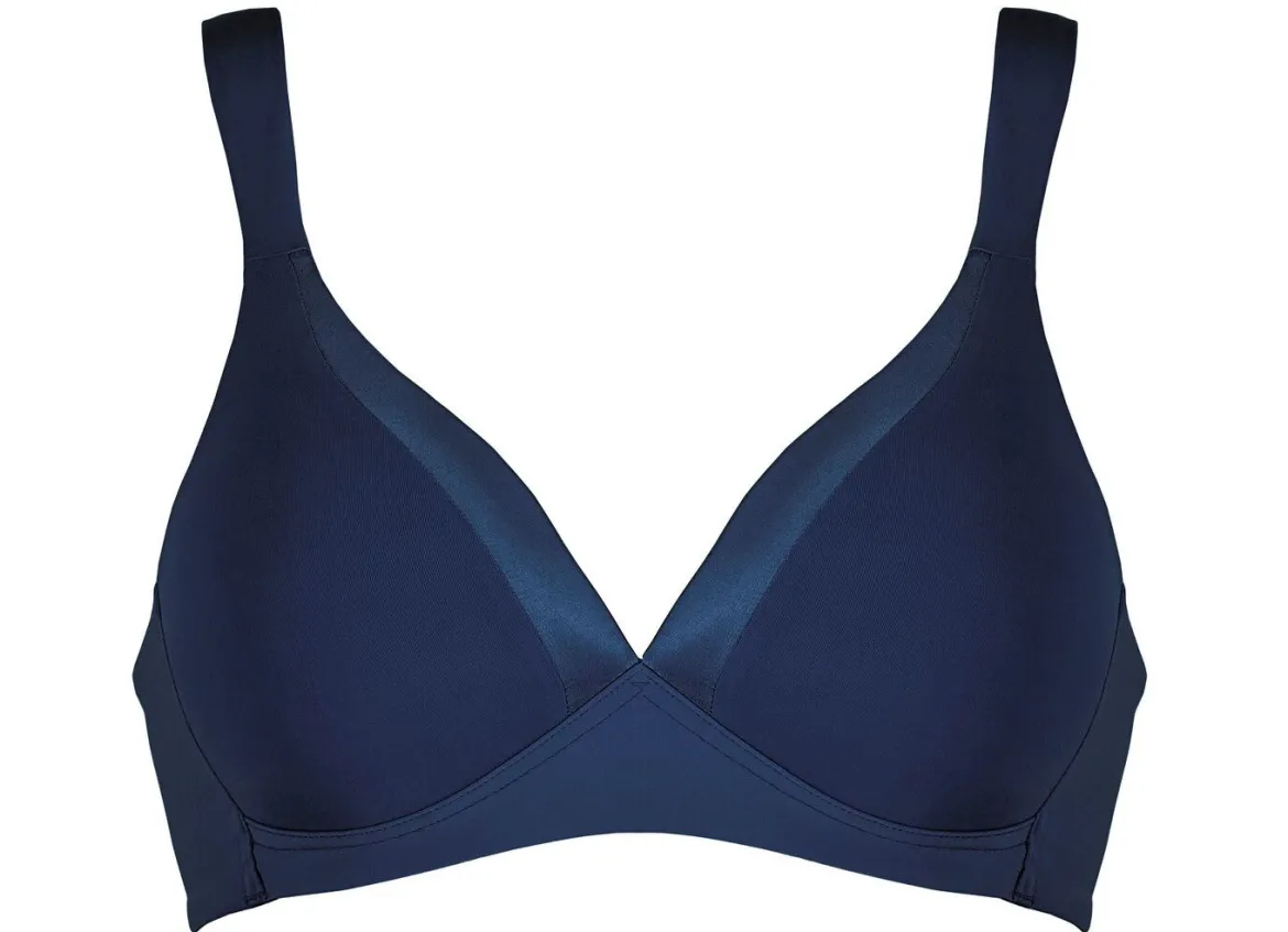 Naturana BH mit Satinblende am Dekolleté