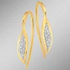 Ohrhaken in Bicolor mit 20 Brillanten