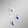Ohrringe mit Brillanten und echten blauen Safiren