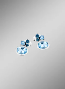 Ohrstecker mit Blautopas (beh.)