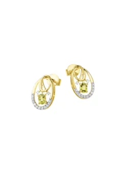 Ohrstecker mit Brillanten und Peridot