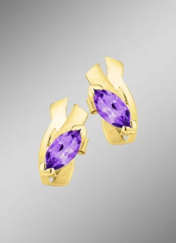 Ohrstecker mit echt Amethyst