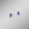 Ohrstecker mit echt Amethyst und synth. Zirkonia