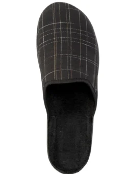 Pantoffel aus kariertem Textil