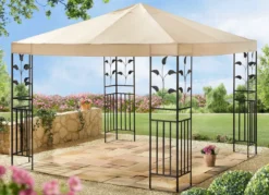 Pavillon Lukas mit pulverbeschichtetem Stahlgestell