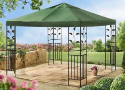 Pavillon Lukas mit pulverbeschichtetem Stahlgestell