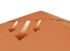 Pavillon mit Gestell aus pulverbeschichtetem Stahl
