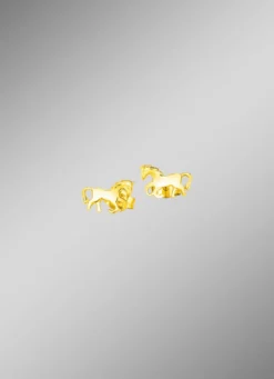 Pferde-Ohrstecker aus Gold