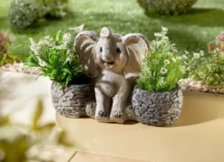 Pflanztopf Elefant aus Polyresin