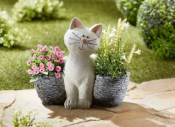 Pflanztopf Katze aus Polyresin