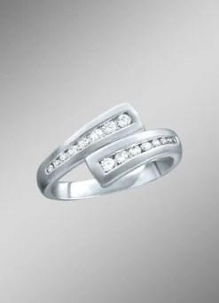 Platin Damenring mit lupenreinen Brillanten
