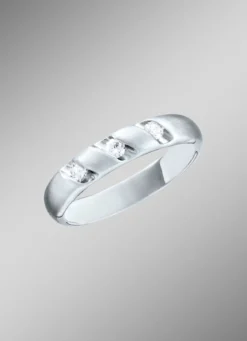 Platin Damenring mit 3 lupenreinen Brillanten