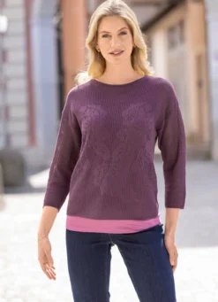 Pullover mit floralem Muster