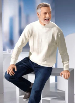Pullover mit Strukturdessin in 3 Farben