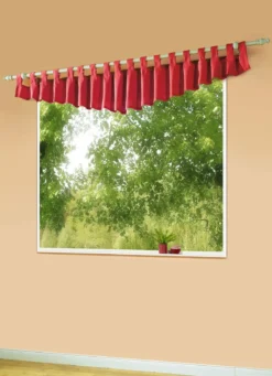 Querbehang mit Schlaufen und Universalschienenband