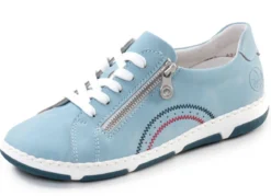 Rieker, bequeme Damen-Sneaker, Weite H, mit herausnehmbarem Fußbett